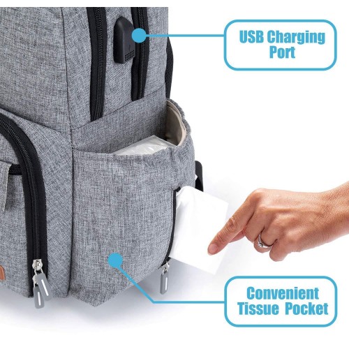 Lequeen USB Diaper Bag Lequeen USB Diaper Bag